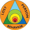 Icon der Lost Person Behavior App mit Zielsymbol und Schriftzug Lost Person Behavior