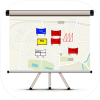Icon der Mobile Lagekarte App mit Kartentafel und taktischen Zeichen