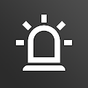 Icon der Totmannwarner App mit weißem Alarmleuchten-Symbol