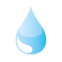Icon der wasserkarte.info App mit blauem Wassertropfen